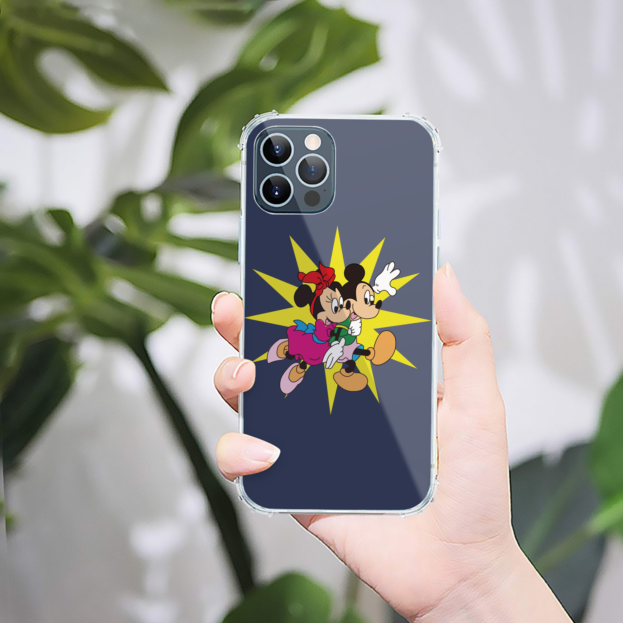 （画像用） ミッキーマウス Mickey Mouse 【iPhone 12シリーズ対応】透明スマホケース（クリアソフトケース）